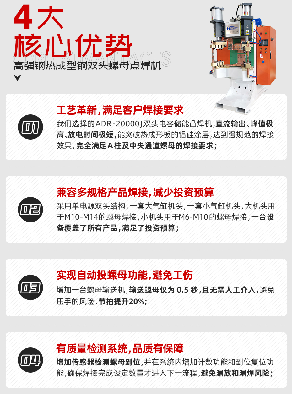 高强钢热成型钢双头独家Kaiyun登陆界面
核心优势